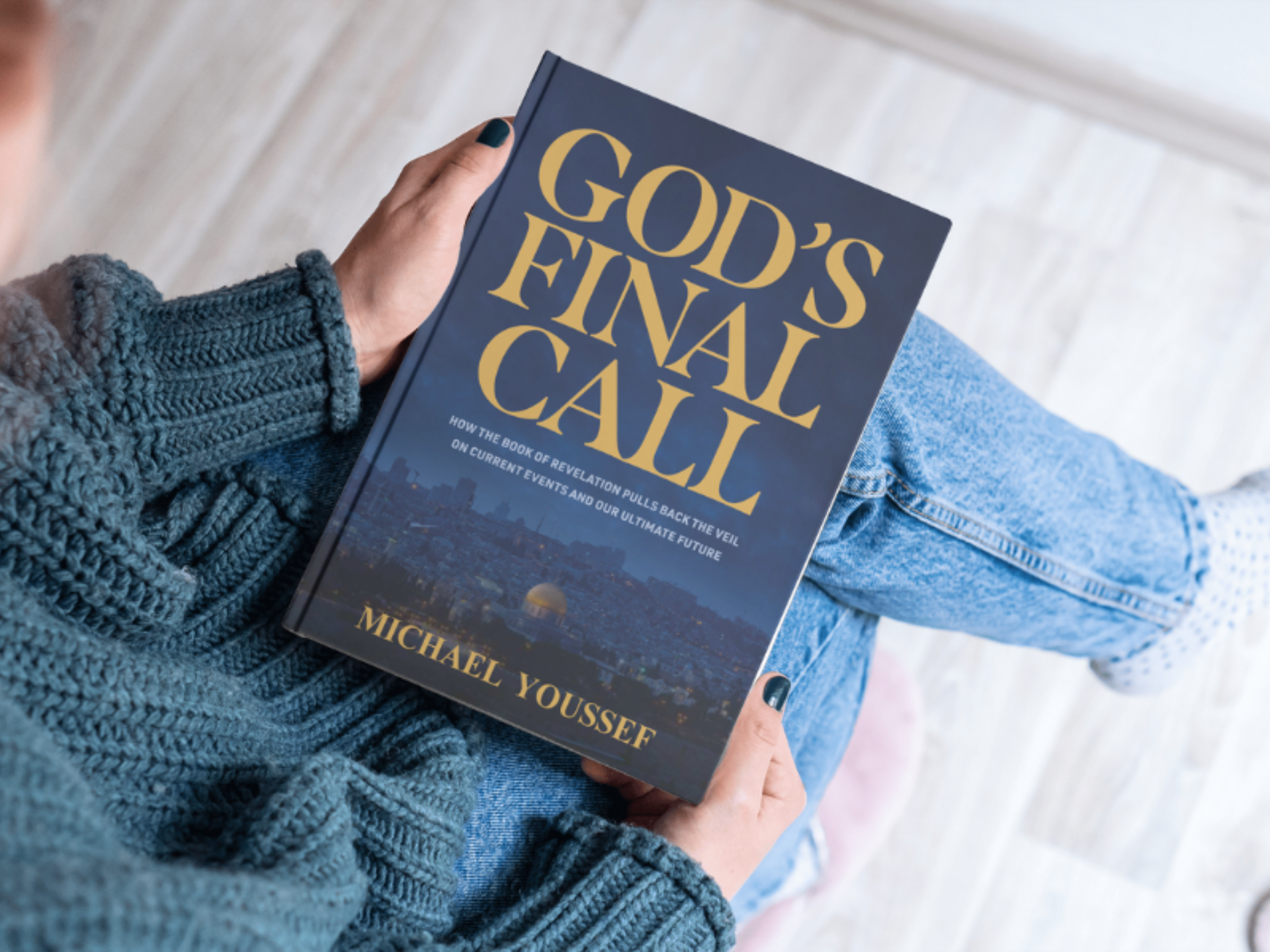 Woman holding God’s Final Call by Dr. Michael Youssef, a powerful book on Biblical Truth and the urgency of the Gospel